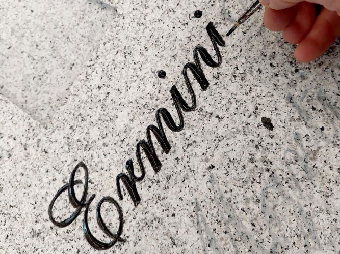 incisione marmo